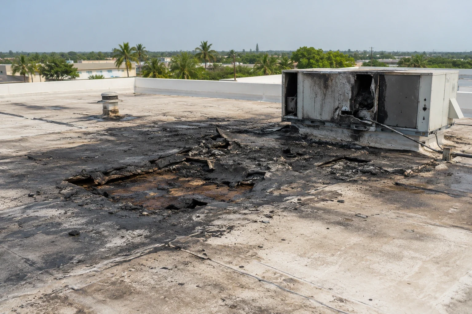 Commercial Roof Repair After Fire Commercial Roof Repair After Fire